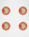 Vista Alegre The Meaning Dessert Plates, Set Of 4 In Red