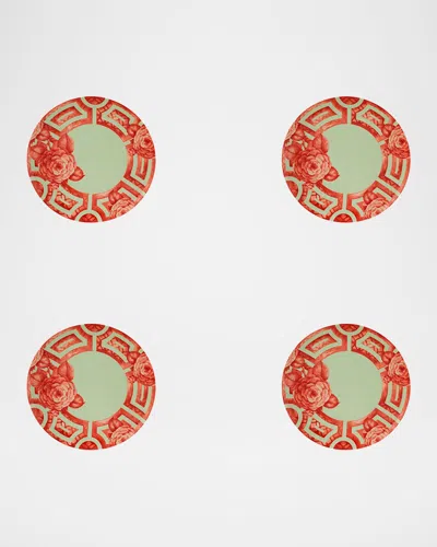 Vista Alegre The Meaning Dessert Plates, Set Of 4 In Red