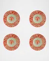 Vista Alegre The Meaning Soup Plates, Set Of 4 In Red