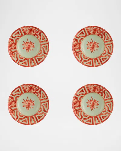 Vista Alegre The Meaning Soup Plates, Set Of 4 In Red