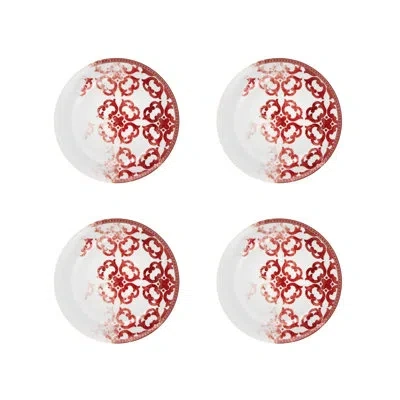 Vista Alegre Timeless 8.5" Salad Or Dessert Plate In Blue;white;red