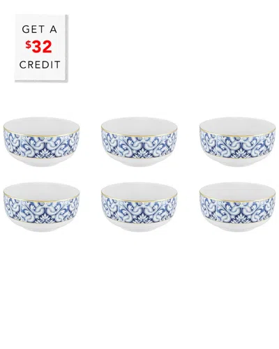 Vista Alegre Transatlantica Bowls (set Of 6) With $32 Credit In Multi