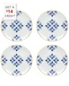 Vista Alegre Transatlantica Bread And Butter Plates (set Of 4) With $14 Credit In Multi
