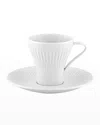 Vista Alegre Utopia Espresso Cups & Saucers, Set Of 4 In White