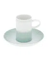 Vista Alegre Venezia Espresso/coffee Cups & Saucers, Set Of 4 In Mint
