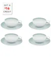 Vista Alegre Venezia Tea Cup And Saucers (set Of 4) With $16 Credit In Multi