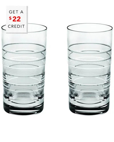 Vista Alegre Vinyl Highball Glasses (set Of 2) With $22  Credit In Transparent