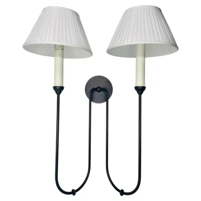 Pre-owned Visual Comfort Amber Lewis Ingela Double Sconce By  With Shades In Brown