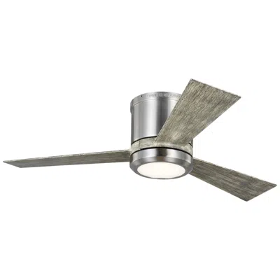 Visual Comfort & Co. 42" Visual Comfort Clarity Max Brushed Steel Hugger Fan With Remote