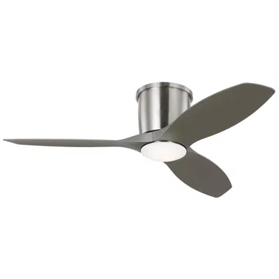 Visual Comfort & Co. 44" Titus Brushed Steel Led Ceiling Fan W/ Silver Blades