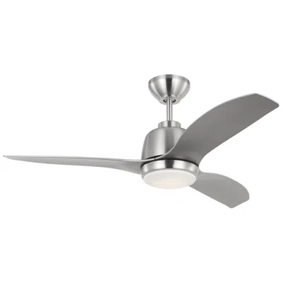 Visual Comfort & Co. 44" Visual Comfort Avila Brushed Steel Outdoor Ceiling Fan With Remote