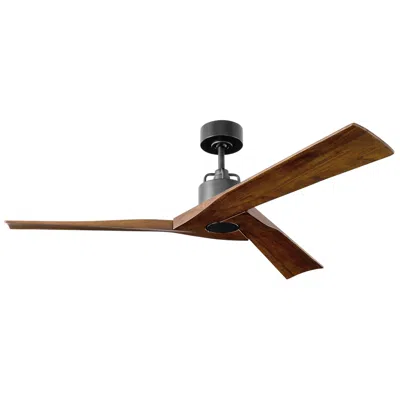 Visual Comfort & Co. 52" Alma Aged Pewter And Dark Walnut Smart Ceiling Fan