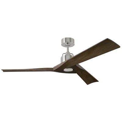 Visual Comfort & Co. 52" Alma Brushed Steel Ceiling Fan W/ Weathered Oak Blades
