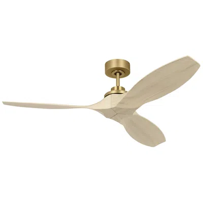 Visual Comfort & Co. 52" Visual Comfort Collins Brass Damp Rated Smart Fan With Remote