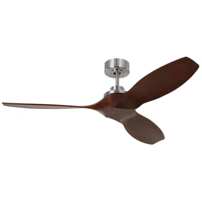 Visual Comfort & Co. 52" Visual Comfort Collins Brushed Steel Damp Smart Ceiling Fan