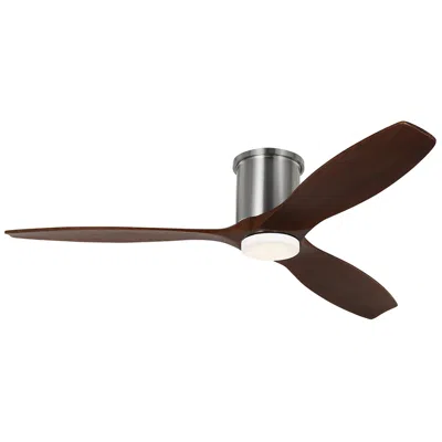 Visual Comfort & Co. 52" Visual Comfort Collins Brushed Steel Outdoor Hugger Led Smart Fan
