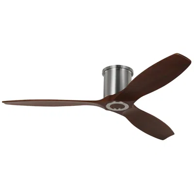 Visual Comfort & Co. 52" Visual Comfort Collins Brushed Steel Outdoor Hugger Smart Fan