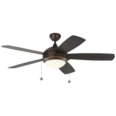 Visual Comfort & Co. 52" Visual Comfort Discus Roman Bronze Outdoor Pull Chain Ceiling Fan