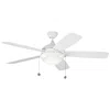 Visual Comfort & Co. 52" Visual Comfort Discus White Led Outdoor Pull Chain Ceiling Fan