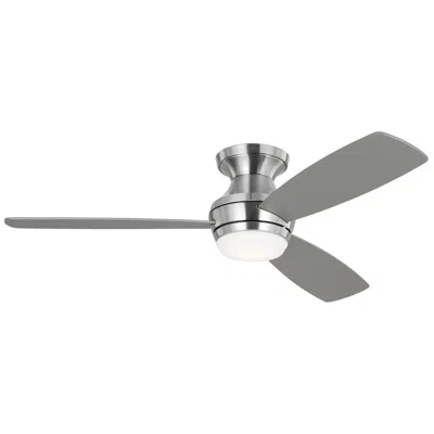 Visual Comfort & Co. 52" Visual Comfort Ikon Brushed Steel Led Ceiling Fan With Remote