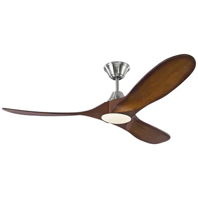 Visual Comfort & Co. 52" Visual Comfort Maverick Ii Brushed Steel Led Fan With Remote