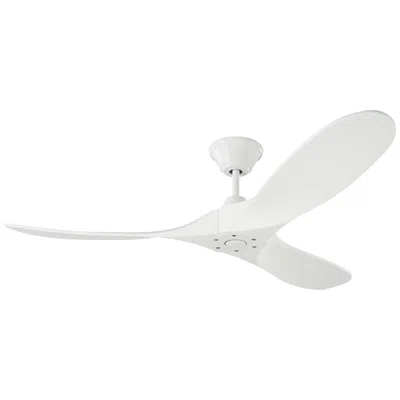 Visual Comfort & Co. 52" Visual Comfort Maverick Ii Matte White Damp Rated Fan With Remote