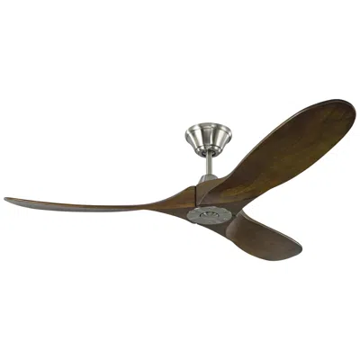 Visual Comfort & Co. 52" Visual Comfort Maverick Ii Walnut Damp Ceiling Fan With Remote