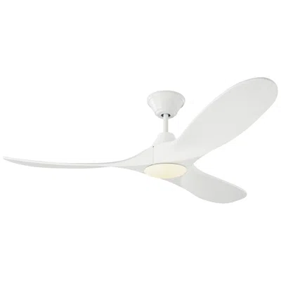 Visual Comfort & Co. 52" Visual Comfort Maverick Matte White Led Ceiling Fan With Remote