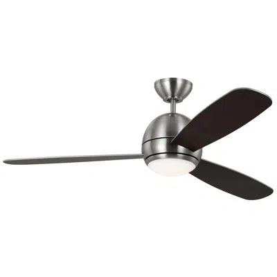 Visual Comfort & Co. 52" Visual Comfort Orbis Black And Brushed Steel Ceiling Fan