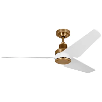 Visual Comfort & Co. 52" Visual Comfort Ruhlmann Antique Brass Smart Cct Led Ceiling Fan