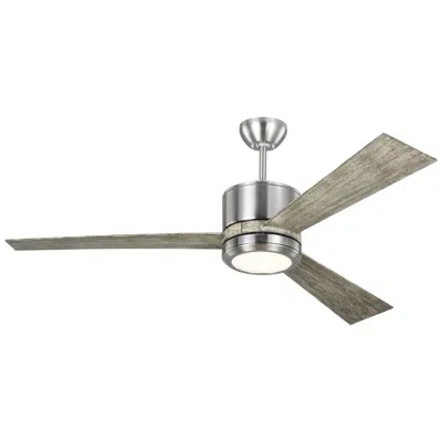 Visual Comfort & Co. 52" Visual Comfort Vision Led Brushed Steel Ceiling Fan With Remote