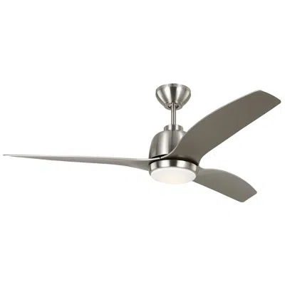 Visual Comfort & Co. 54" Visual Comfort Avila Steel Damp Rated Led Ceiling Fan With Remote