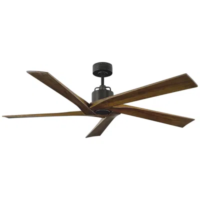 Visual Comfort & Co. 56" Visual Comfort Aspen Aged Pewter Damp Ceiling Fan With Remote