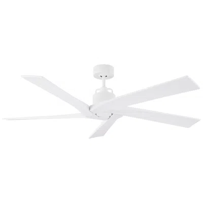 Visual Comfort & Co. 56" Visual Comfort Aspen Matte White Outdoor Ceiling Fan With Remote