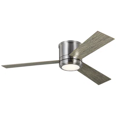 Visual Comfort & Co. 56" Visual Comfort Clarity Brushed Steel Hugger Fan With Wall Control