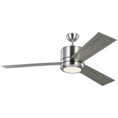 Visual Comfort & Co. 56" Visual Comfort Vision Brushed Steel Outdoor Led Wall Control Fan