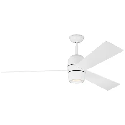 Visual Comfort & Co. 60" Visual Comfort Alba Matte White Led Outdoor Fan With Remote