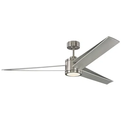Visual Comfort & Co. 60" Visual Comfort Armstrong Steel Led Damp Ceiling Fan With Remote