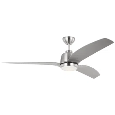 Visual Comfort & Co. 60" Visual Comfort Avila Brushed Steel Led Ceiling Fan With Remote