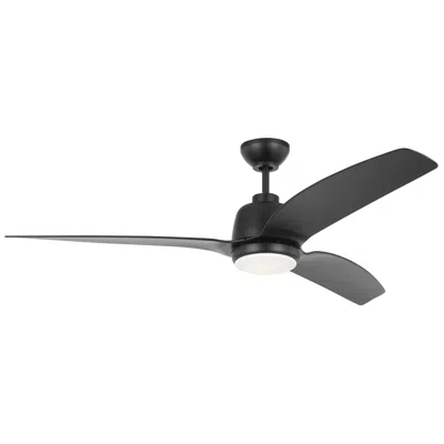 Visual Comfort & Co. 60" Visual Comfort Avila Coastal Black Outdoor Ceiling Fan With Remote