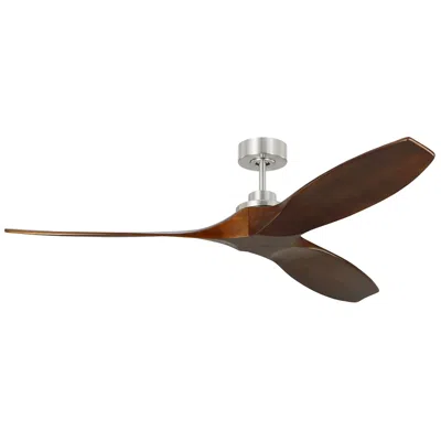 Visual Comfort & Co. 60" Visual Comfort Collins Brushed Steel Damp Rated Smart Ceiling Fan