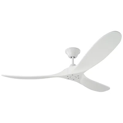 Visual Comfort & Co. 60" Visual Comfort Maverick Matte White Modern Ceiling Fan With Remote