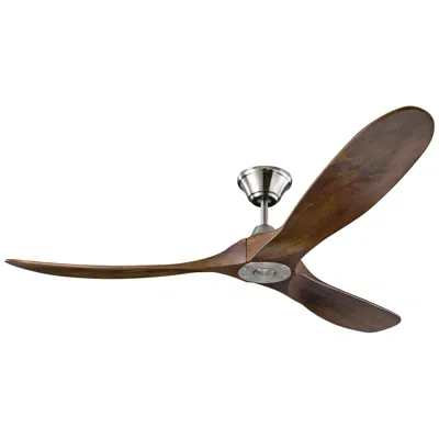 Visual Comfort & Co. 60" Visual Comfort Maverick Steel And Walnut Ceiling Fan With Remote