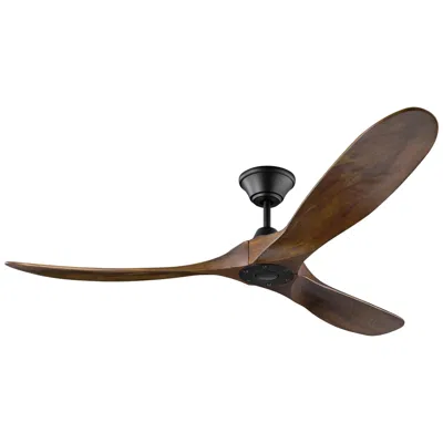 Visual Comfort & Co. 60" Visual Comfort Maverick Walnut And Black Ceiling Fan With Remote
