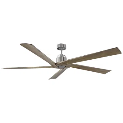 Visual Comfort & Co. 70" Visual Comfort Aspen Brushed Steel Damp Dc Ceiling Fan With Remote