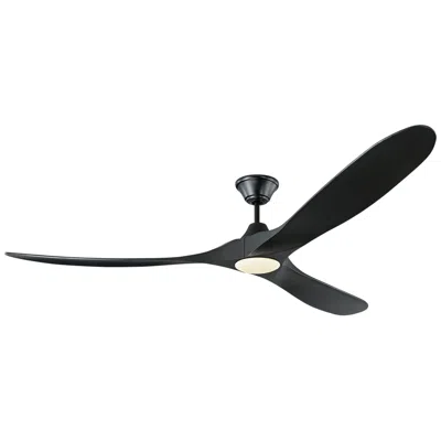 Visual Comfort & Co. 70" Visual Comfort Maverick Max Black Damp Rated Led Fan With Remote