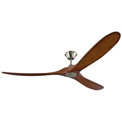 Visual Comfort & Co. 70" Visual Comfort Maverick Max Brushed Steel Koa Damp Fan With Remote