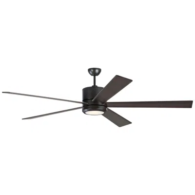 Visual Comfort & Co. 72" Visual Comfort Vision Bronze Led Large Ceiling Fan With Remote