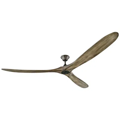 Visual Comfort & Co. 88" Visual Comfort Maverick Max Pewter Damp Ceiling Fan With Remote