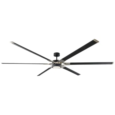 Visual Comfort & Co. 96" Visual Comfort Loft Black Finish Led Damp Ceiling Fan With Remote